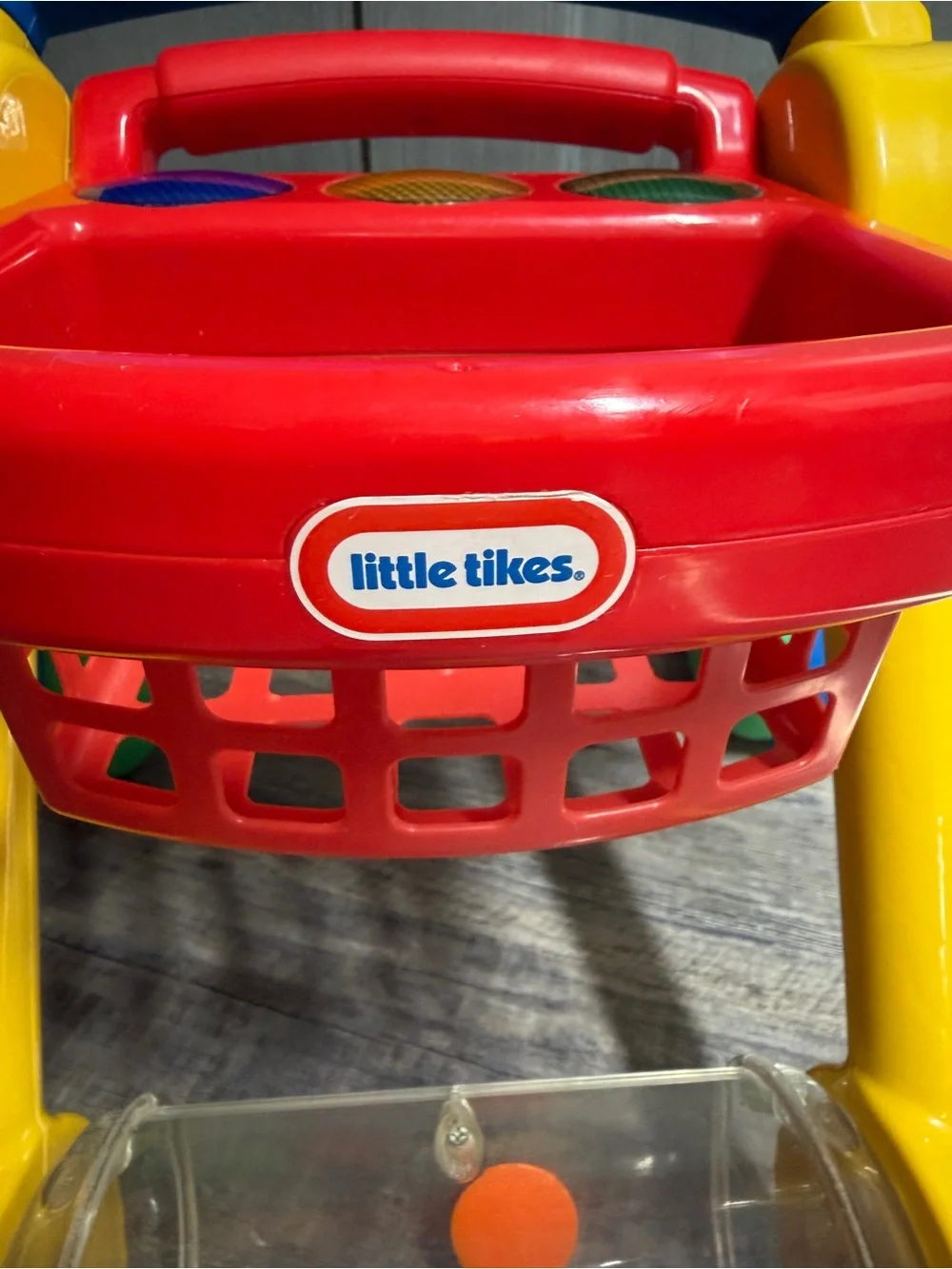 Vintage Little Tikes Wide Track Shop & Grow Baby Walker Shopping Cart Adjustable